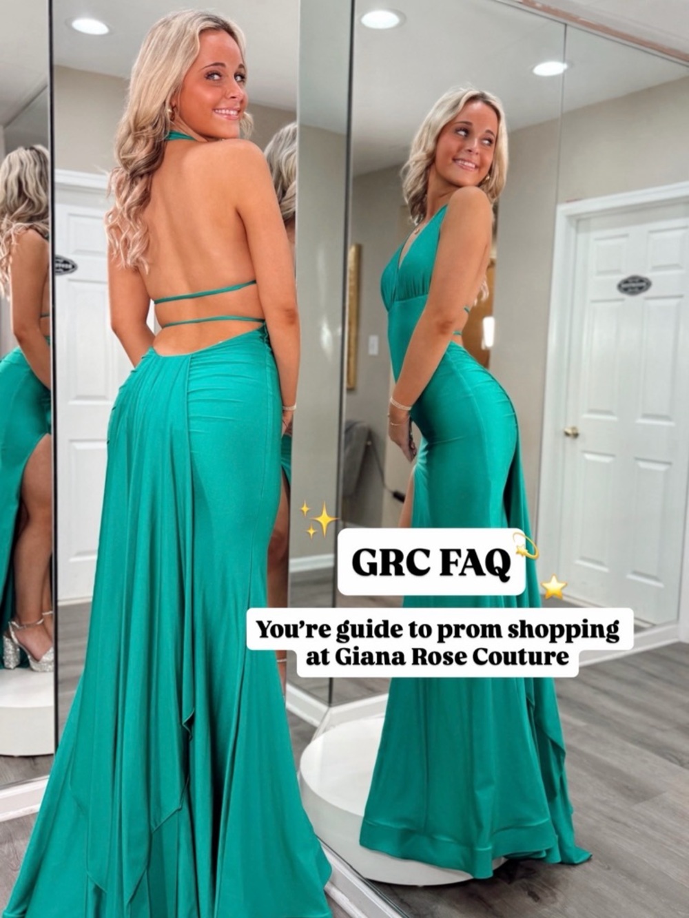 Kelly Green Atria Prom Gown - Picture 6 of 6